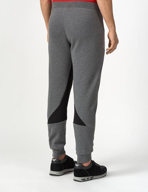 Pantaloni Della Tuta Uomo colorblock polsino Grigio Nero EA7 Emporio Armani- Francavilla Moda
